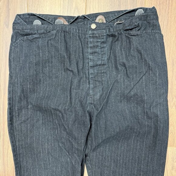 Vintage Frontier Classic Buckle Back Outlaw Trousers Jeans Suspenders Mens 40 - Picture 3 of 14